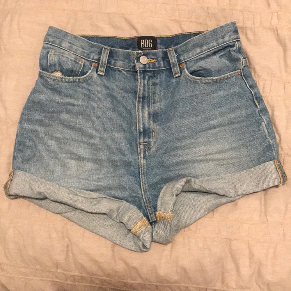 Urban outfitters mom high rise jean shorts